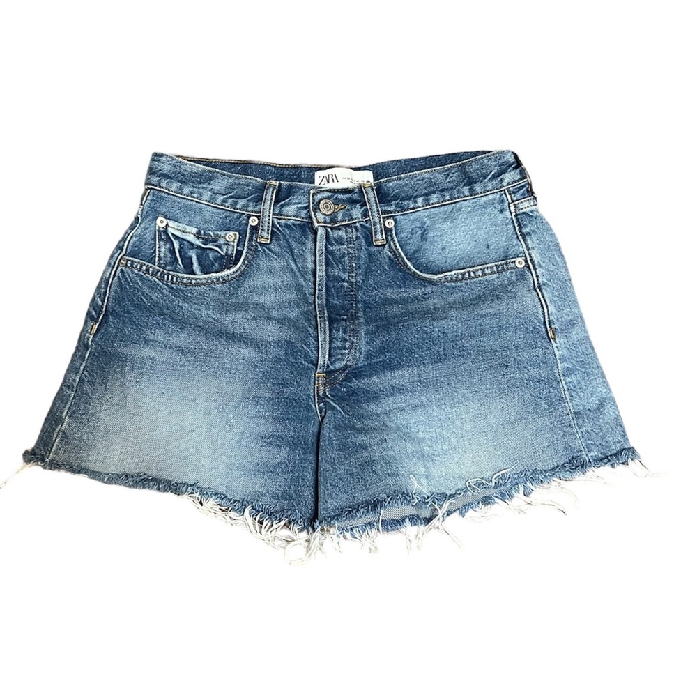 Zara High Waisted Jean Shorts